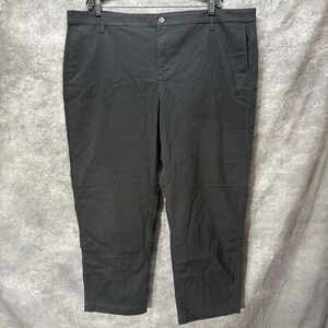 J.Crew High Rise Girlfriend Chino Pants Womens Plus Size 22 Black Straight Leg